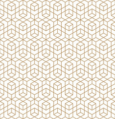 Seamless arabic geometric ornament in brown color.