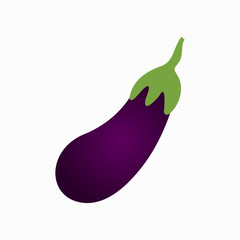 eggplant flat icon. vector illustration. isolated on white background