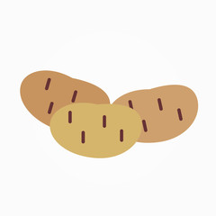 potatoes flat icon. vector illustration. isolated on white background