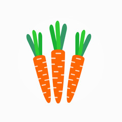 carrot flat icon. vector illustration. isolated on white background