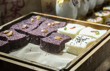 traditional chinese cake,the background Chinese means tea