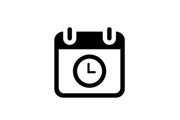 Time and date icon simple element illustration can be used for mobile and web