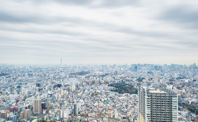 city skyline aerial view of Ikebukuro in tokyo