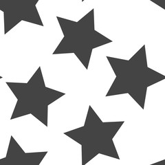Vector icon five-pointed star seamless pattern on a white background.