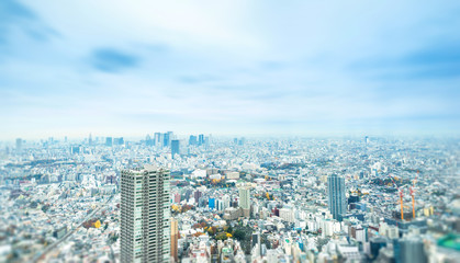 city skyline aerial view of Ikebukuro in tokyo