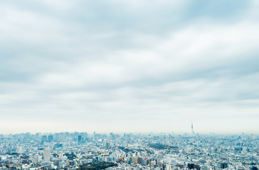 city skyline aerial view of Ikebukuro in tokyo