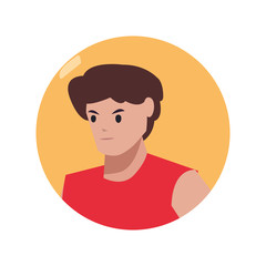 man character portrait cartoon design