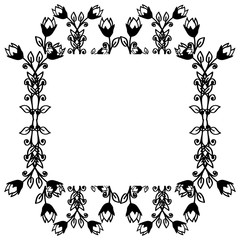 Vector illustration greeting card with pattern art flower frame