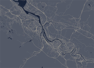 vector map of the city of Bilbao, Basque Country, Spain