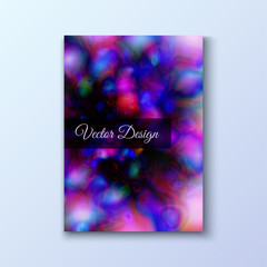 Abstract art cover, colorful paint mix. Vector flyer design