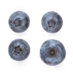 Fresh blueberry on the white background.