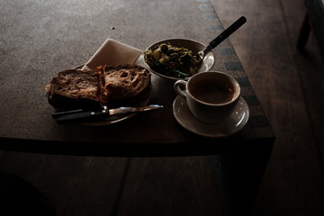 cup of coffee on table