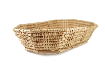 Weave basket on white background