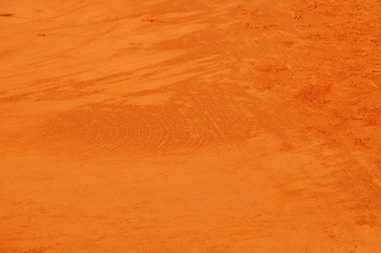 Texture Close-up Of Clay Tennis Court