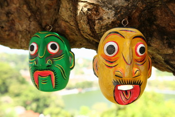 Sri Lanka - colorful, handmade, wooden mask