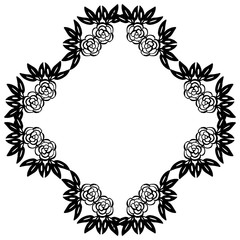 Vector illustration invitation card with decoration blossom flower frame