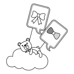 Baby shower icon set design