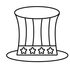 top hat with american flag