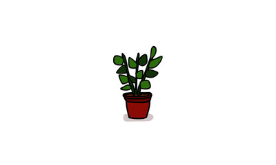 Plant Vector Hand Drawn Sketch Style