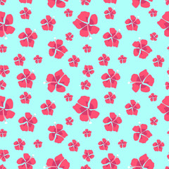 seamless pattern with tropical flowers 