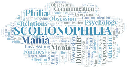 Scolionophilia word cloud. Type of Philia.
