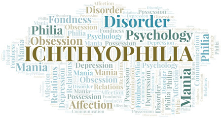 Ichthyophilia word cloud. Type of Philia.