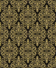 Orient vector classic pattern. Seamless abstract background with vintage elements. Orient golden background. Ornament for wallpaper and packaging