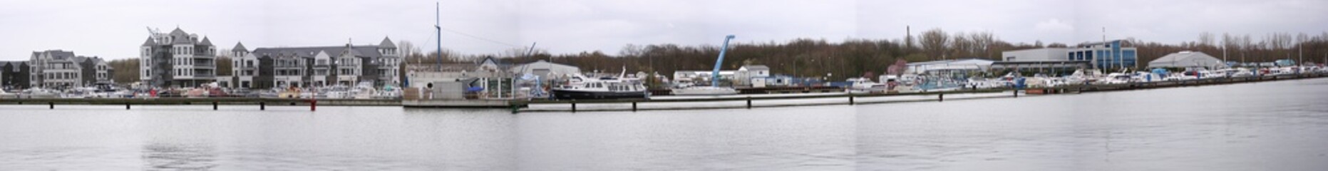 Panorama vom Yachthafen in Bergkamen Rünthe, Nordrhein-Westfalen