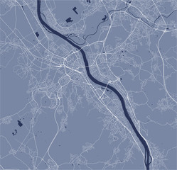 map of the city of Bonn, Germany
