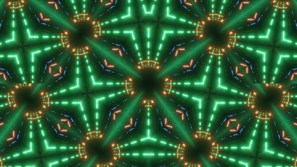 green mandala kaleidoscope with pattern
