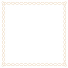 Vector square rope frame border line