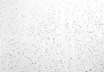 Photo drops of water on the glass