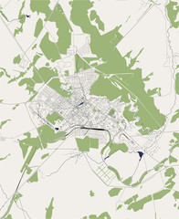 vector map of the city of Bugulma, Russia, Tatarstan