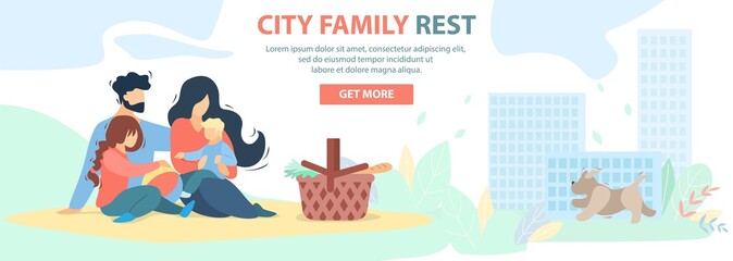 Advertising Poster is Written City Family Rest.