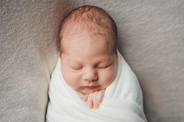 portrait of a little girl: baby's face close-up