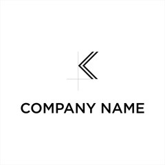 letter k construction simple logo
