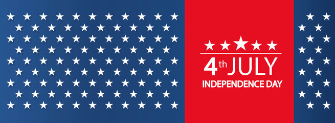 Modern vector illustration of USA Independence Day..Celebration of Fourth of July in United States of America..Background for greeting cards, banners, posters © semenka