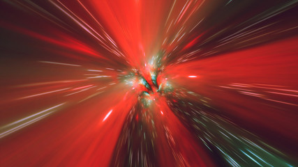 vortex hyperspace tunnel wormhole time and space, warp science fiction Background 3D Animation