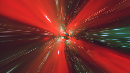 vortex hyperspace tunnel wormhole time and space, warp science fiction Background 3D Animation