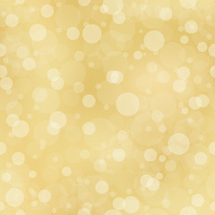 Abstract Background Gold bokeh light. White circles on yellow background. White circles on a yellow background. Vector illustration