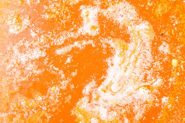 An orange bath bomb foam textured backdrop