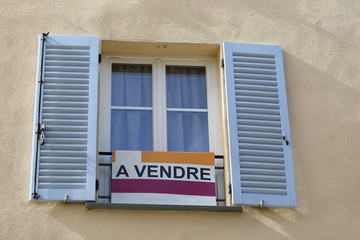 Apartment For Sale Sign In France