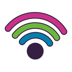 wifi internet signal on white background
