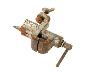 Old rusty vise