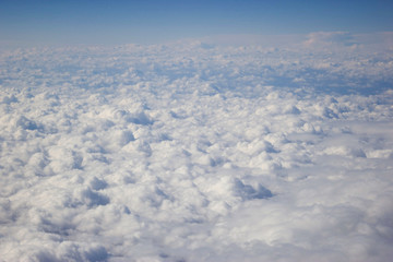 Beautiful view of clouds from above photograph for text