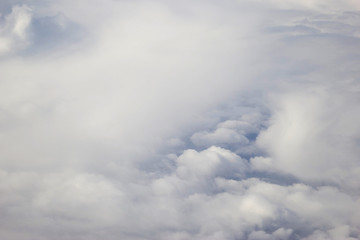 Beautiful view of clouds from above photograph for text