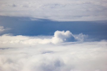 Beautiful view of clouds from above photograph for text