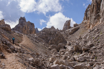 hiking in the mountains