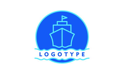 Ship logo  nautical sailing boat icon vector design 