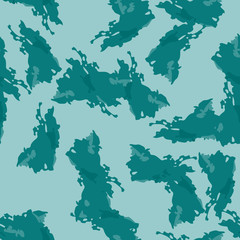 Winter camouflage of various shades of blue and green colors